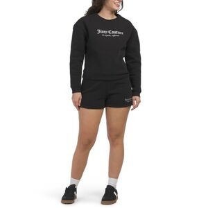 𝐉𝐮𝐢𝐜𝐲 𝐂𝐨𝐮𝐭𝐮𝐫𝐞 🫐 𝐁𝐥𝐚𝐜𝐤 𝐋𝐨𝐠𝐨 𝐒𝐰𝐞𝐚𝐭𝐬𝐡𝐢𝐫𝐭 𝐒𝐡𝐨𝐫𝐭𝐬 2-Piece 𝐒𝐞𝐭 𝐍𝐰𝐭